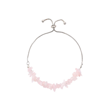 Rose Quartz Silver Bracelet