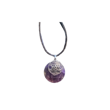 Amethyst Triple Moon Pendant