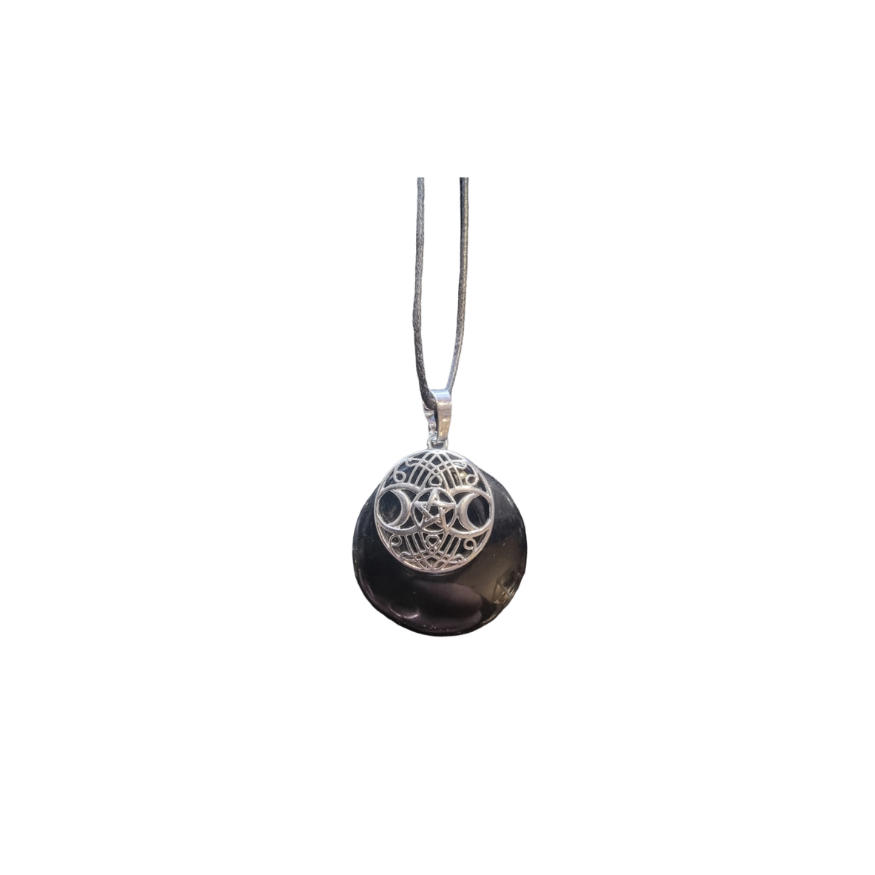 Obsidian Triple Moon Pendant