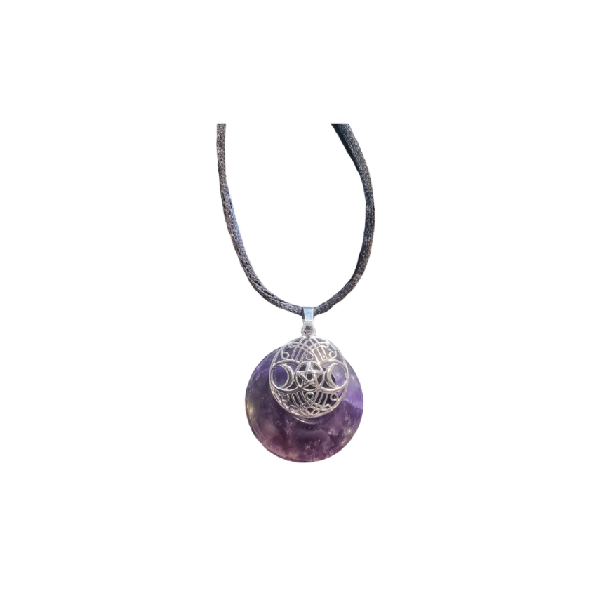 Amethyst Triple Moon Pendant